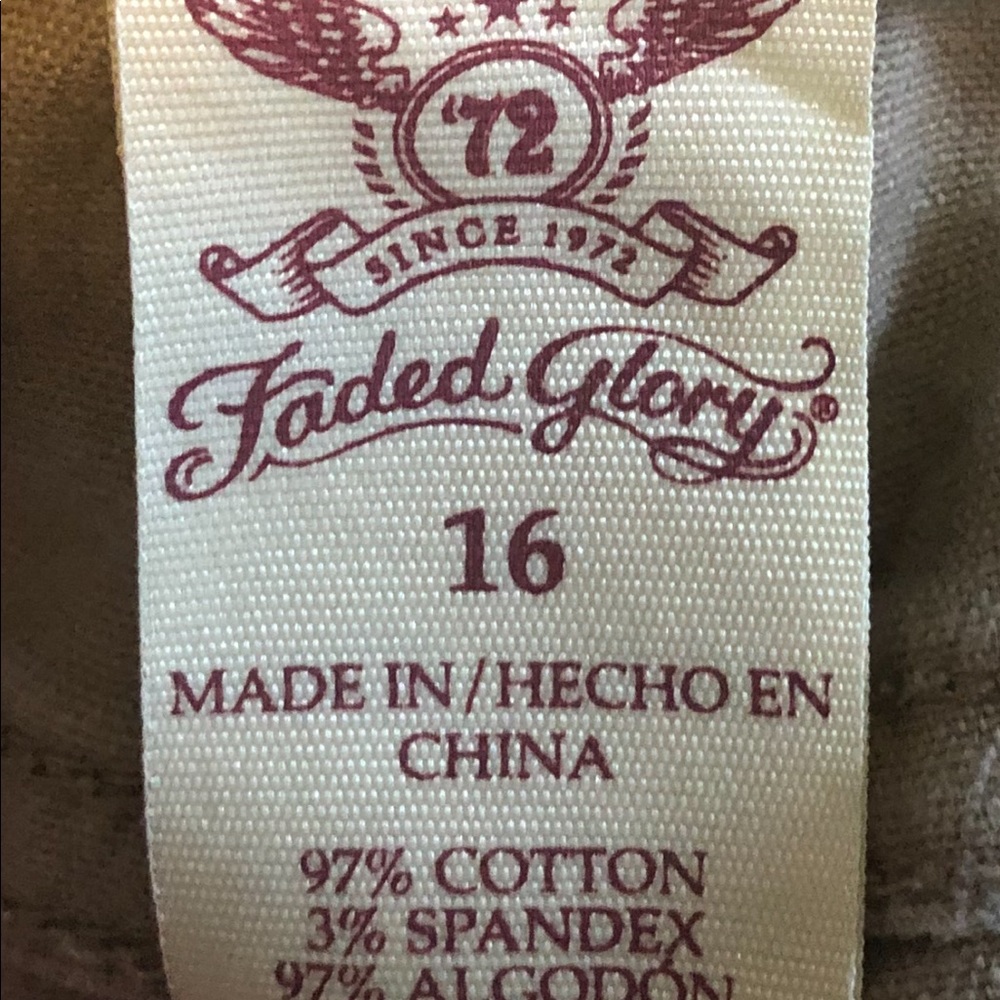 Faded Glory 16W tan Capri pants womans - Picture 4 of 6